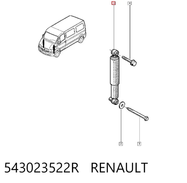 Amortiguador 543023522R Renault (RVI)