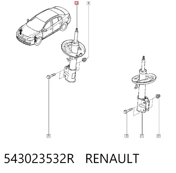 Amortiguador 543023532R Renault (RVI)