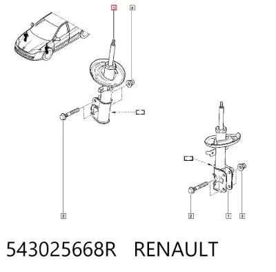 Amortiguador delantero RENAULT 543025668R