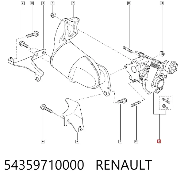 Turbocompresor 54359710000 Renault (RVI)