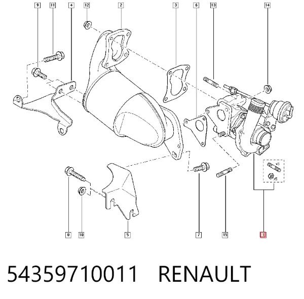 Turbocompresor 54359710011 Renault (RVI)