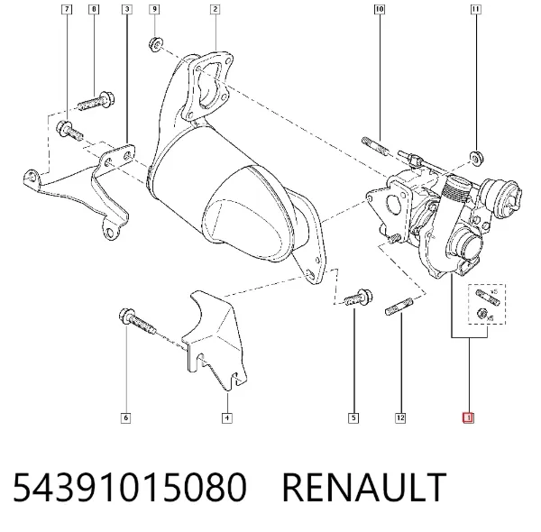 Turbocompresor 54391015080 Renault (RVI)