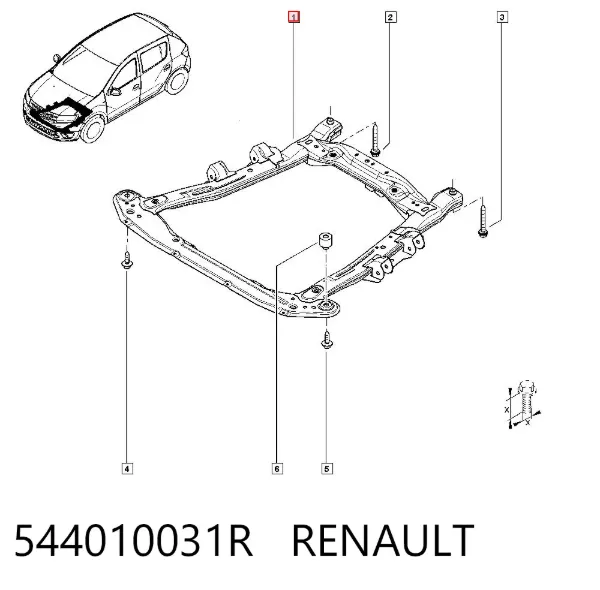 Puente delantero 544010031R Renault (RVI)