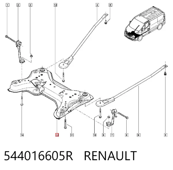 Puente delantero 544016605R Renault (RVI)