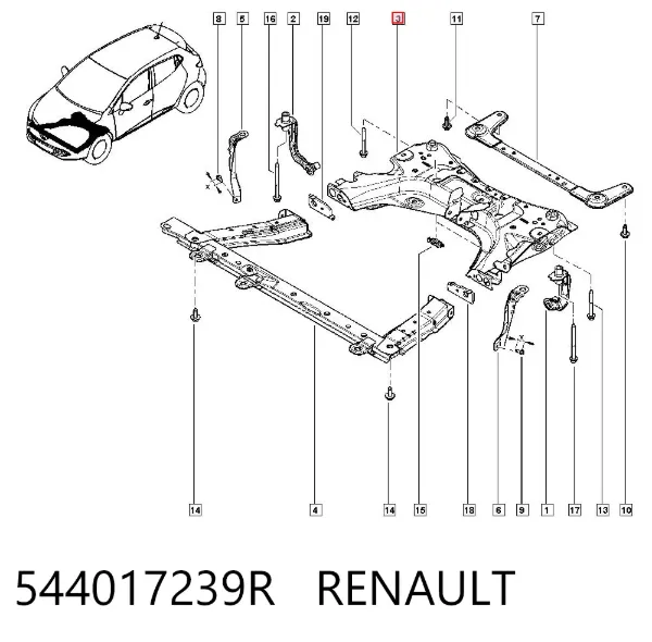 Puente delantero Renault Clio IV
