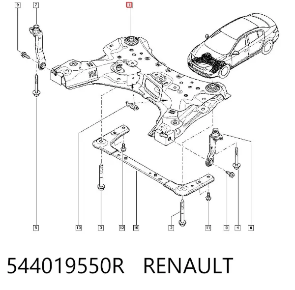 Puente delantero 544019550R Renault (RVI)