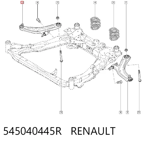 Brazo inferior derecho de la suspensión delantera 545040445R Renault (RVI)