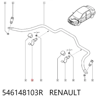 Abrazadera de la bieleta estabilizadora delantera RENAULT 546148103R