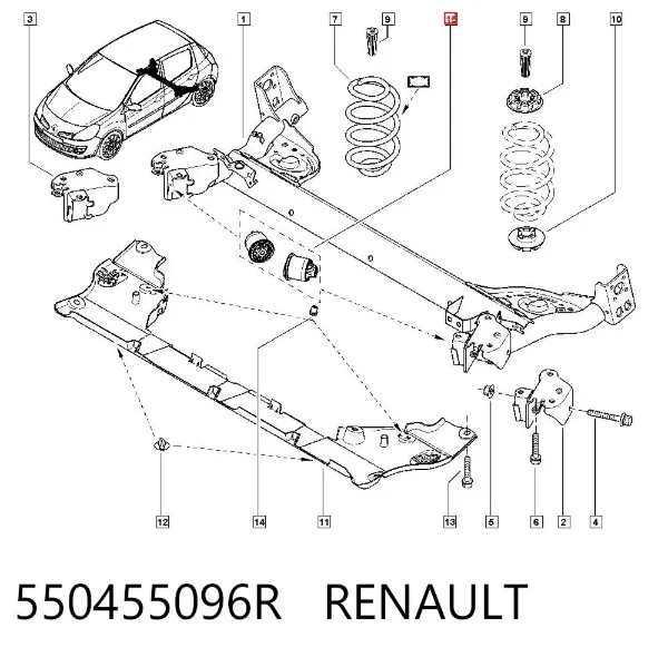 Silentblock trasero 550455096R Renault (RVI)