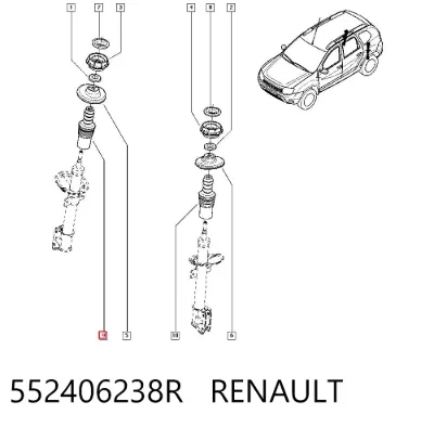 Tope de amortiguador trasero RENAULT 552406238R