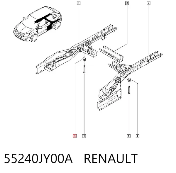 Tope de amortiguador trasero 55240JY00A Renault (RVI)