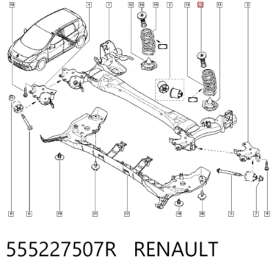 Tope de muelle trasero RENAULT 555227507R