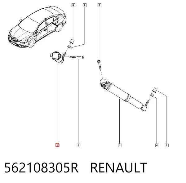 Amortiguador trasero 562108305R Renault (RVI)