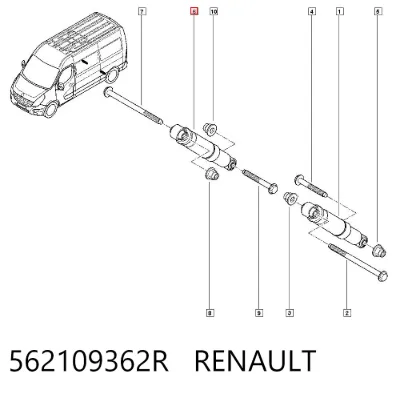 Amortiguador trasero RENAULT 562109362R