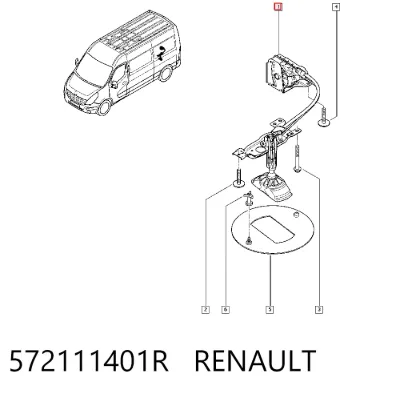 Soporte de rueda de repuesto RENAULT 572111401R