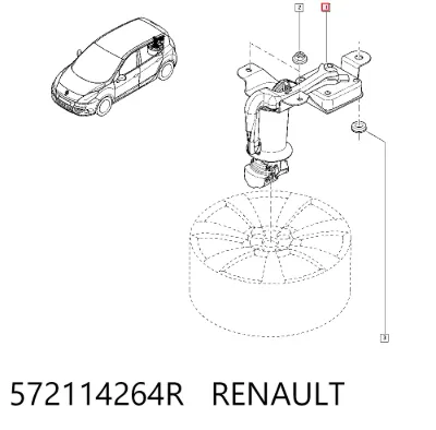 Soporte de rueda de repuesto RENAULT 572114264R