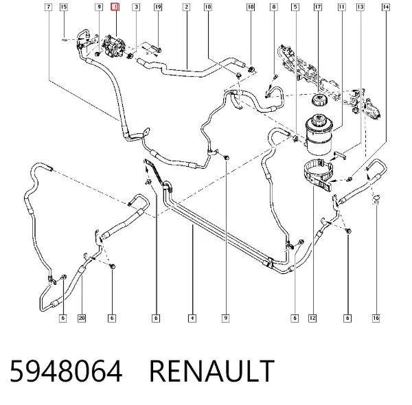 Bomba de dirección 5948064 Renault (RVI)