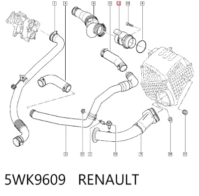 Sensor de flujo de masa de aire RENAULT 5WK9609