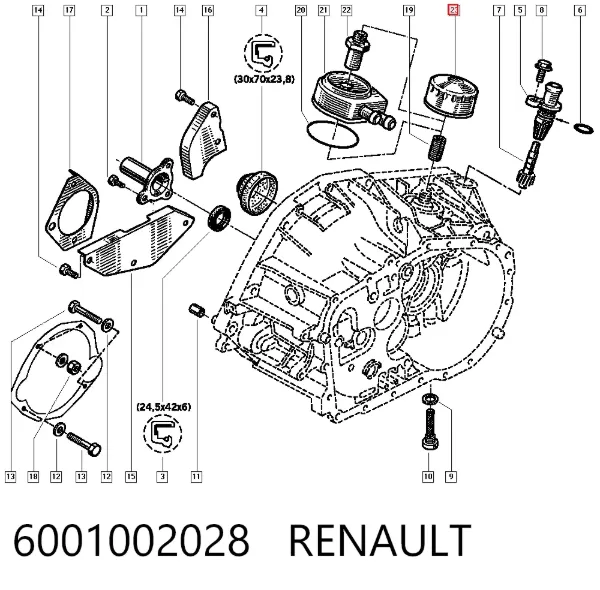 Filtro de aceite 6001002028 Renault (RVI)