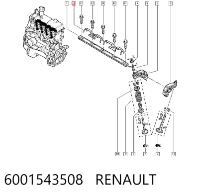 Eje de balancines RENAULT 6001543508