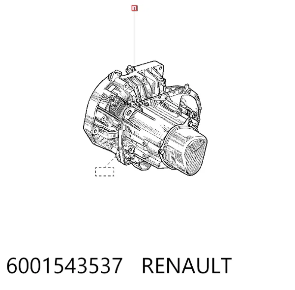 Soporte del soporte izquierdo del motor 6001543537 Renault (RVI)