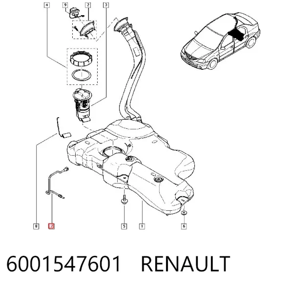 Rampa de combustible 6001547601 Renault (RVI)