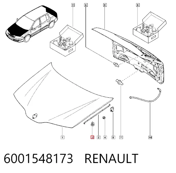 Abrazadera de tubo de combustible 6001548173 Renault (RVI)