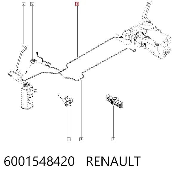 Rampa de combustible 6001548420 Renault (RVI)