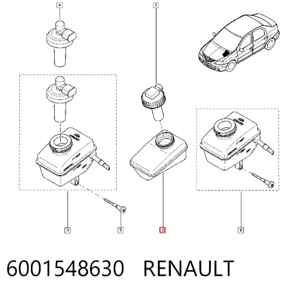Depósito de líquido de frenos Renault LOGAN I