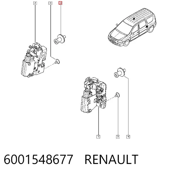Tope de puerta 6001548677 Renault (RVI)