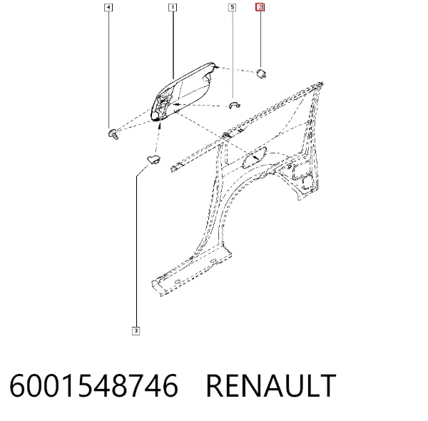 Pestillo de tapa de combustible 6001548746 Renault (RVI)