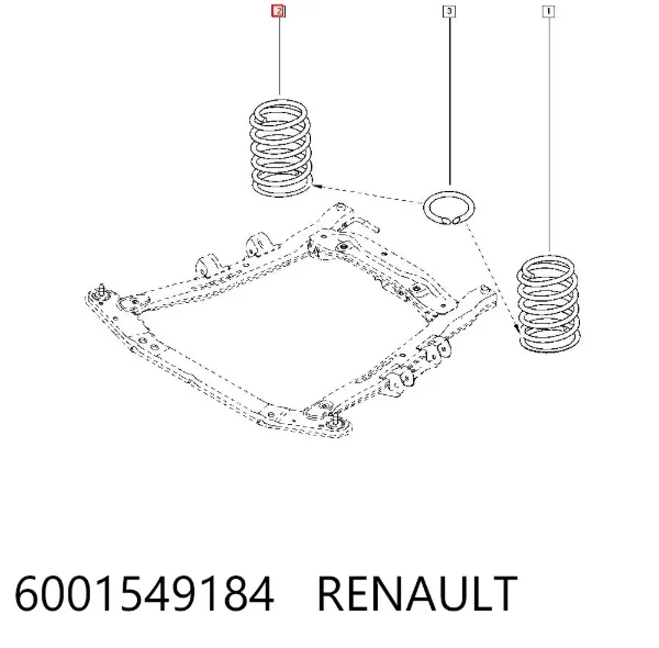 Muelle delantero 6001549184 Renault (RVI)