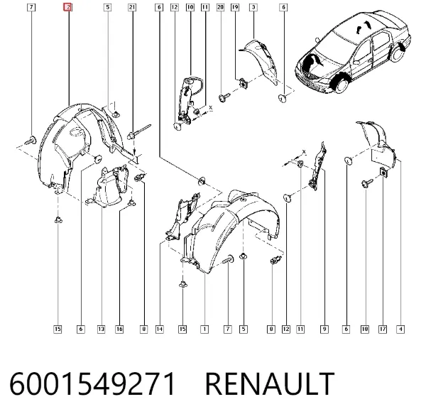 Paso rueda 6001549271 Renault (RVI)