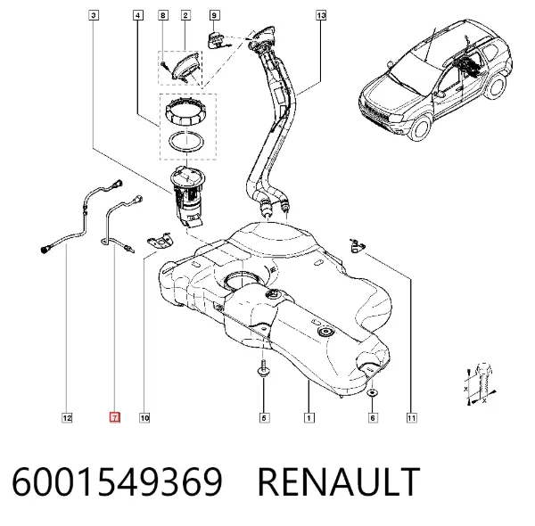 Rampa de combustible 6001549369 Renault (RVI)