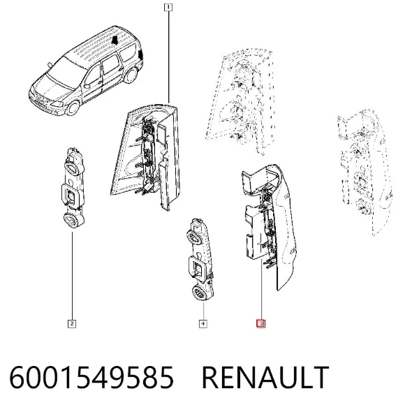 Piloto trasero izquierdo 6001549585 Renault (RVI)