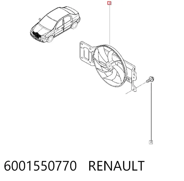 Ventilador del motor 6001550770 Renault (RVI)