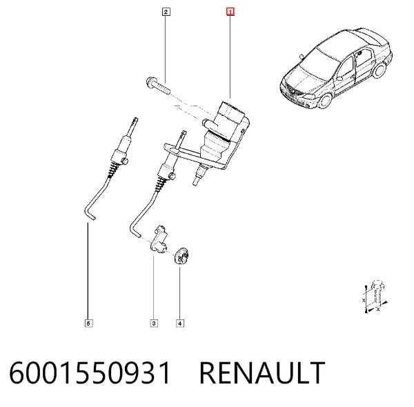 Regulador de la fuerza de frenado 6001550931 Renault (RVI)