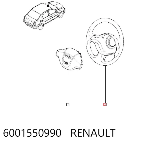 Volante 6001550990 Renault (RVI)