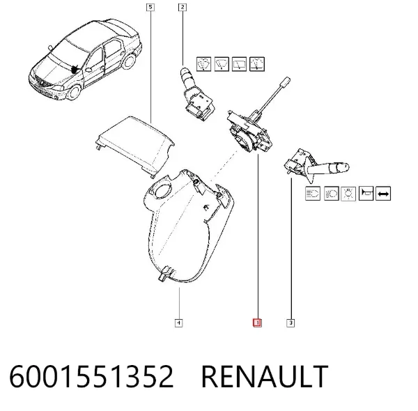 Anillo AIRBAG 6001551352 Renault (RVI)