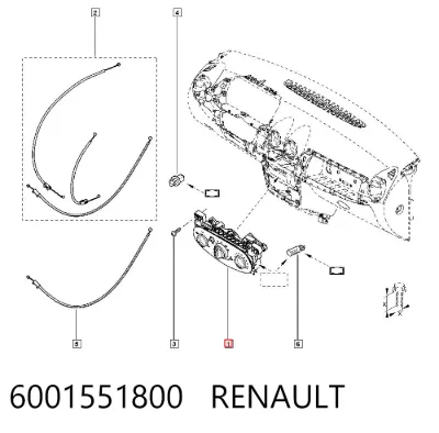 Módulo de modos de calefacción/aire acondicionado RENAULT 6001551800