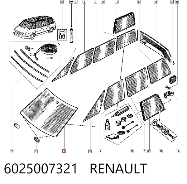 Parabrisas Renault Espace I