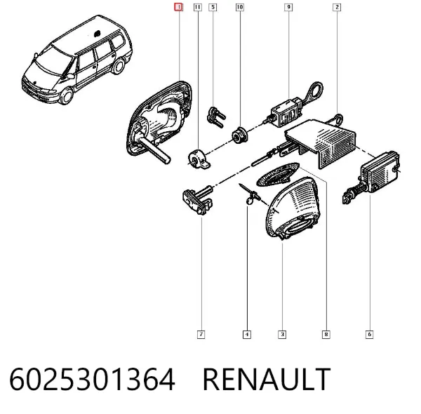 Tapa de la gasolina Renault Espace III