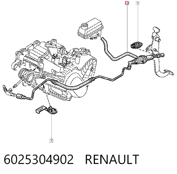 Cilindro maestro de embrague 6025304902 Renault (RVI)