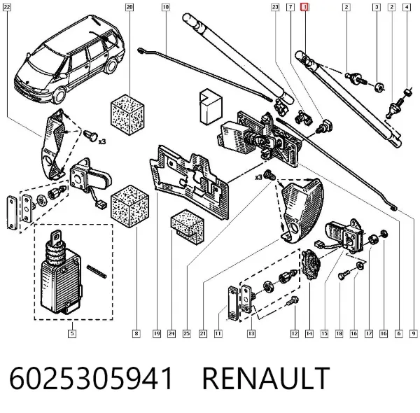 Amortiguador maletero 6025305941 Renault (RVI)