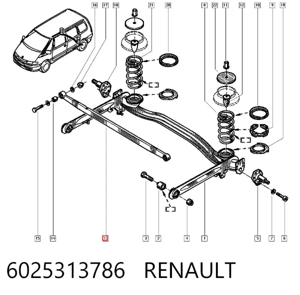 Estabilizador trasero Renault Espace III