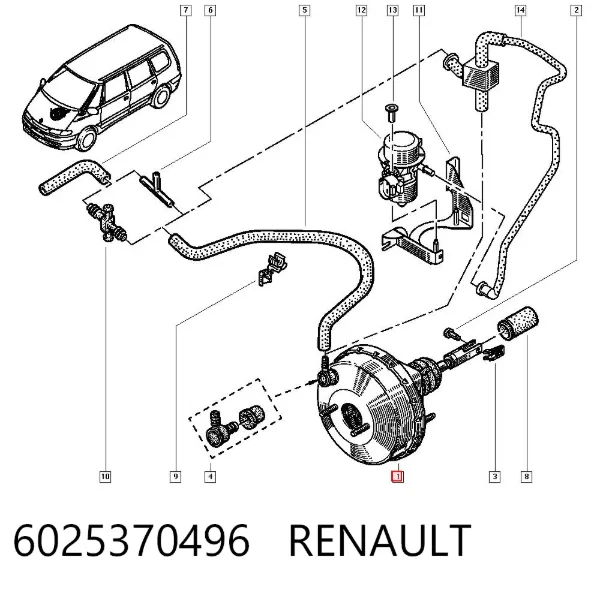 Servofreno 6025370496 Renault (RVI)