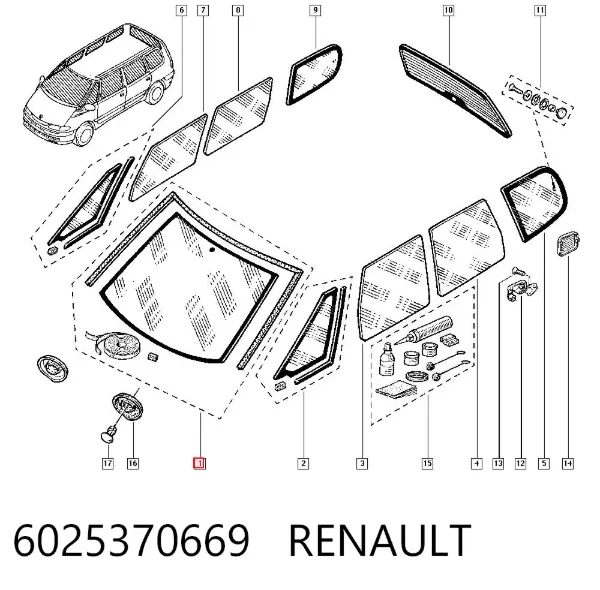 Parabrisas Renault Espace III
