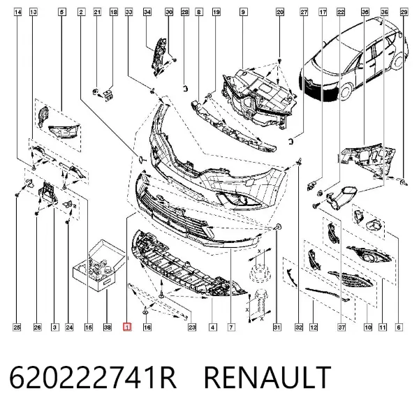 Paragolpes 620222741R Renault (RVI)