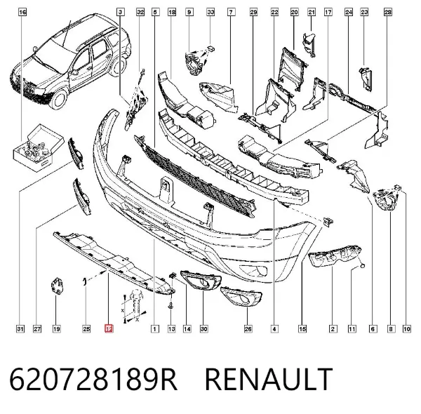 Protector para parachoques 620728189R Renault (RVI)
