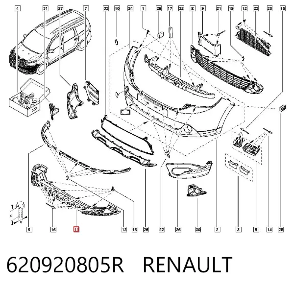 Protector para parachoques 620920805R Renault (RVI)